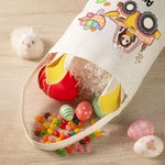 Personalizzato Cartoon Boy Girl Excavator Theme Bunny Ears Bucket Bag Basket con nome Easter Egg Hunt Supplies Birthday Party Favors Gift for Kids