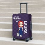 Funda de maleta personalizada 'Solo chica/chico que quiere viajar'  para maletas de 18-32 pulgadas con cremallera regalo para amantes de los viajes 