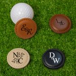 Segnapalloni da golf in pelle magnetica con iniziali e nome Accessori da golf Regalo di compleanno per giocatori di golf