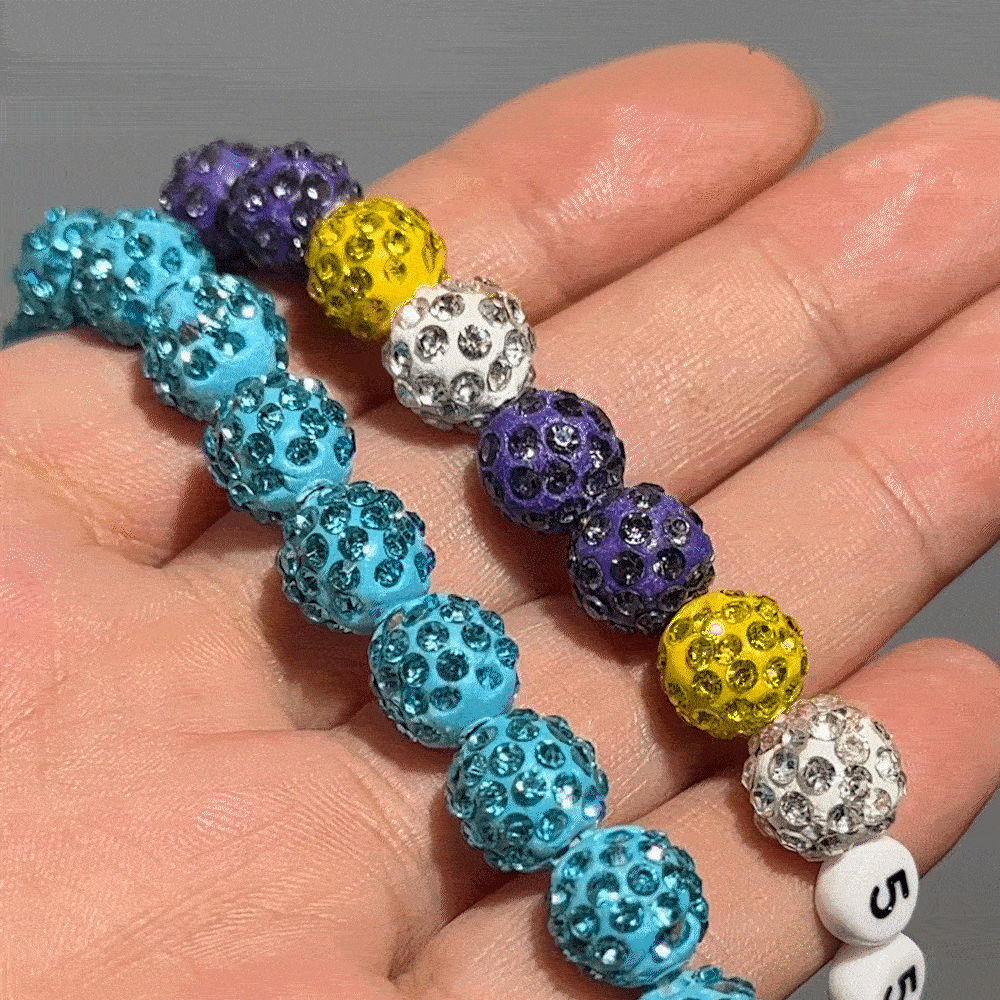 Personalisierte funkelnden Strass Disco Ball Brief Perlen Halskette Sport Baseball Tropfen Zubehör Geburtstag Team Girt für Baseball-Liebhaber Spieler