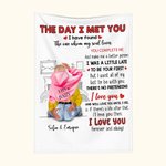 Manta personalizados con proverbios en inglés sobre el amor con línea corazón y nombres regalo de aniversario San Valentín para paraja