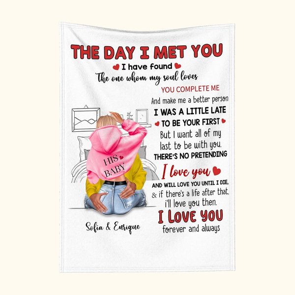 Manta personalizados con proverbios en inglés sobre el amor con línea corazón y nombres regalo de aniversario San Valentín para paraja