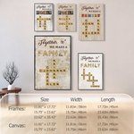 Gepersonaliseerde Together We Make A Family Kruiswoordkunst Poster Frameless Ingelijst Schilderij met Naam Home Decor Housewarming Gift voor Familieleden