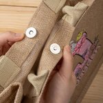 Bolsa de yute reutilizable con nombre para fiesta de Pascua regalo para niños