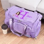 Gepersonaliseerde Cartoon Afstuderen Initial Multi-compartiment reistas met naam en schouderband Reisaccessoires Afstuderen Gift voor afgestudeerden