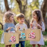 Bolsa de yute reutilizable con nombre para fiesta de Pascua regalo para niños