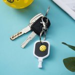 Personalised 3D Printed Pickleball Paddle Ball Keychain with Name Sports Theme Bag Charm Birthday Gift for Pickleball Lovers