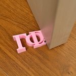 Personalisierte 3D gedruckt griechischen Buchstaben Sorority Fraternity Symbol Multicolor Tür Stop Dorm Zimmer Dekor zurück zu Schule Neuling Geschenk für Gruppenmitglied