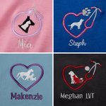 Personalized Embroidery Stethoscope Dog Cat Soft T-shirt Sweatshirt Hoodie with Name Appreciation Birthday Gift for Veterinary