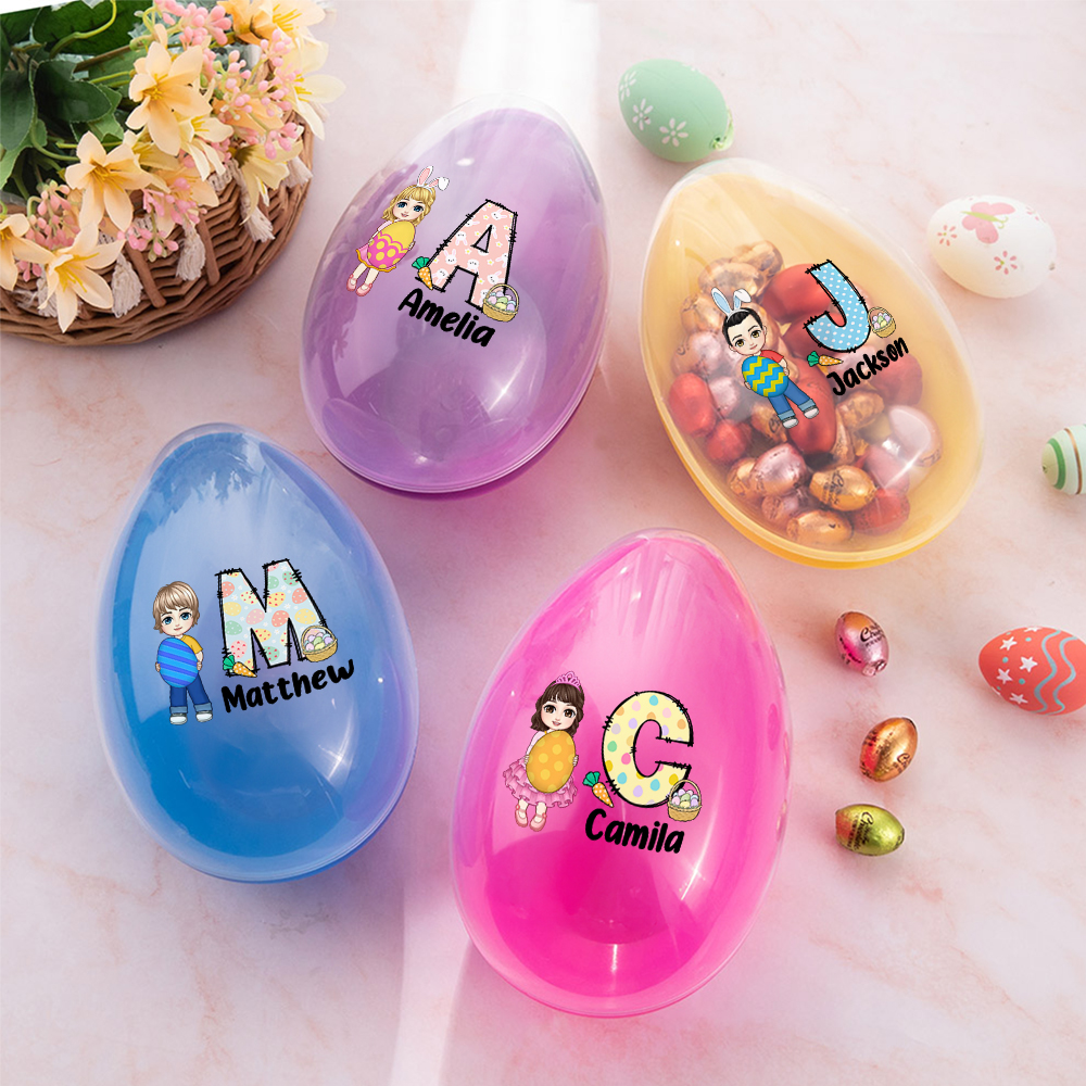 Oeuf de Pâques personnalisé avec prénom pour garçon et fille Cadeau de Pâques pour garçon et fille