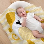 Henkilökohtainen Söpö Koira Kissa Pöllö Pöllö Apina Eläin raita Pehmeä heittää peitto nimi Nursery Decor Housewarming Baby Shower lahja vastasyntyneille Lapset