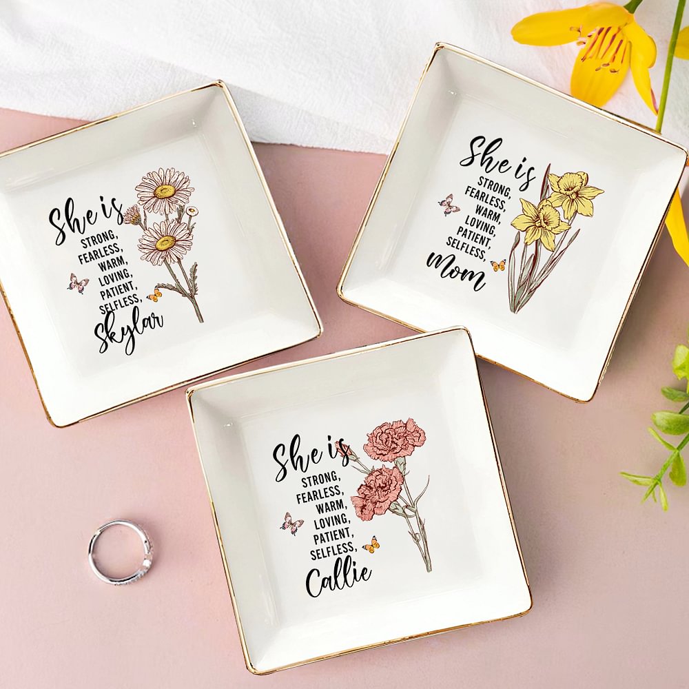 Cadeau d'anniversaire en céramique avec nom et affirmation pour femmes