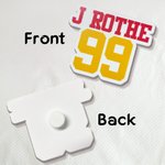 Personalized Acrylic Sport Name Number Bag Button Charm Accessories for Bogg Sports Team Birthday Gift for Sport Lovers