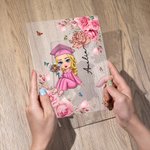 Plaque acrylique personnalisée en forme de dessin animé avec fleur de naissance et nom Cadeau d'anniversaire et de fin d'études pour diplômés