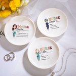 Henkilökohtainen Retro Cartoon Medical Character Keraaminen juomakoru korut lautasen nimi ja substantiivit Medical Day syntymäpäivä kiitollisuus lahja Sairaanhoitaja Lääkäri