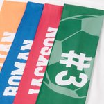 Personalisierte Multicolor Fußball Design Portable Super saugfähige Sporthandtuch mit Namen Nummer und Text Geburtstagsgeschenk für Fußball-Liebhaber