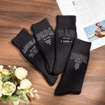 Calcetines de algodón 100% personalizados para papá y abuelo con nombres de 1 a 12 niños y el año regalo para el Día del Padre para hombres
