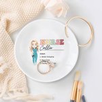 Henkilökohtainen Retro Cartoon Medical Character Keraaminen juomakoru korut lautasen nimi ja substantiivit Medical Day syntymäpäivä kiitollisuus lahja Sairaanhoitaja Lääkäri