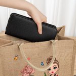 Cartone animato personalizzato Laureato Oroscopo Nascita Fiore Borsa di iuta con nome Laurea Regalo di compleanno per le donne