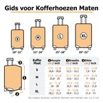 Gepersonaliseerde Kofferhoes Geschikt voor 48-72 cm Hoogte Koffers met Verborgen Rits Cadeau voor Reisfanaten