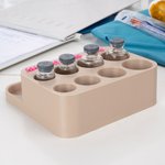 Personalised Multicolor 3D Printed Text Vial Holder with 8 Slots and Syringe Tray Appreciation New Job Gift for Aesthetician Nurse Medical Staff