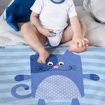 Henkilökohtainen Söpö Koira Kissa Pöllö Pöllö Apina Eläin raita Pehmeä heittää peitto nimi Nursery Decor Housewarming Baby Shower lahja vastasyntyneille Lapset