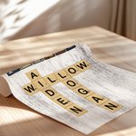 Gepersonaliseerde Together We Make A Family Kruiswoordkunst Poster Frameless Ingelijst Schilderij met Naam Home Decor Housewarming Gift voor Familieleden