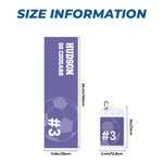 Personalisierte Multicolor Fußball Design Portable Super saugfähige Sporthandtuch mit Namen Nummer und Text Geburtstagsgeschenk für Fußball-Liebhaber