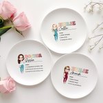 Henkilökohtainen Retro Cartoon Medical Character Keraaminen juomakoru korut lautasen nimi ja substantiivit Medical Day syntymäpäivä kiitollisuus lahja Sairaanhoitaja Lääkäri