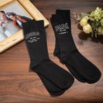 Calcetines de algodón 100% personalizados para papá y abuelo con nombres de 1 a 12 niños y el año regalo para el Día del Padre para hombres