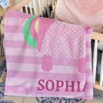 Henkilökohtainen Söpö Koira Kissa Pöllö Pöllö Apina Eläin raita Pehmeä heittää peitto nimi Nursery Decor Housewarming Baby Shower lahja vastasyntyneille Lapset