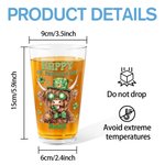 Bicchiere da birra personalizzato Lucky Shamrock Highland Cow 16 oz con nome e testo Happy St. Patrick's Day Accessori per la casa e la cucina Regalo per la famiglia