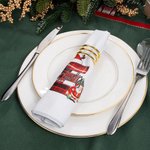 Serviette de table de Noël personnalisée en coton 100% coton avec nom Cadeau de Noël pour la famille et les amis