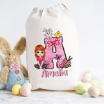 Henkilökohtainen sarjakuvahahmo Bunny Chick Bow Alkuperäinen kiristysnauha hoitoon laukku nimi pääsiäinen syntymäpäivä puolue lahja pojille tytöille