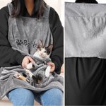 Tablier de chat ajustable avec trous et poche Cadeau d'anniversaire pour les propriétaires de chats