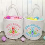 Personlig söt hjärta kanin påskägg korg med namn påskfest födelsedagspresent för barn