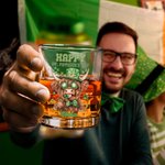 Personalised Lucky Shamrock Highland Cow 10oz Whiskey Glass with Name and Text Happy St. Patrick's Day Home Kitchen Accessories Gift for Family