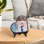 Personalized Better Together Couple Wooden Heart Shaped Plaque with Names Desktop Decor Anniversary Valentine's Day Gift for Couple