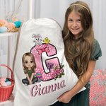 Henkilökohtainen sarjakuvahahmo Bunny Chick Bow Alkuperäinen kiristysnauha hoitoon laukku nimi pääsiäinen syntymäpäivä puolue lahja pojille tytöille