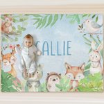 Henkilökohtainen söpö karhu kettu kani metsäeläimet pehmeä heittää peitto nimi syntymäpäivä vauva suihku huoneen sisustus lahja pikkulapsi taapero lapsi