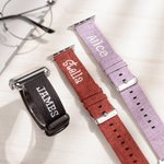 Bracelet de montre en toile souple à ouverture rapide compatible avec l'Apple Watch Cadeau d'anniversaire pour la famille et les amis