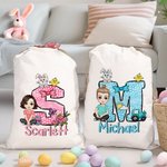 Henkilökohtainen sarjakuvahahmo Bunny Chick Bow Alkuperäinen kiristysnauha hoitoon laukku nimi pääsiäinen syntymäpäivä puolue lahja pojille tytöille