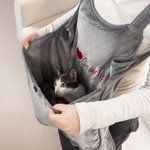 Tablier de chat ajustable avec trous et poche Cadeau d'anniversaire pour les propriétaires de chats