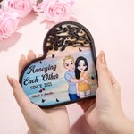 Personalized Better Together Couple Wooden Heart Shaped Plaque with Names Desktop Decor Anniversary Valentine's Day Gift for Couple