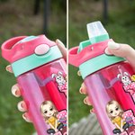 Borraccia da 475ml personalizzata con design del coniglietto iniziale e personaggio in stile cartone animato regalo di Pasqua per bambini