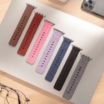 Bracelet de montre en toile souple à ouverture rapide compatible avec l'Apple Watch Cadeau d'anniversaire pour la famille et les amis