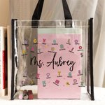 Henkilökohtainen rohkea arvostettu sanoja nimi vedenpitävä selkeä Kangaskassi rohkaisu syntymäpäivälahja opettajalle perheen ystävä