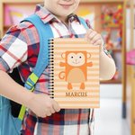 Personalisierte niedlichen Cartoon Hund Katze Tier A5 Spirale Streifen Notebook mit 120 linierten Seiten und Namen Geburtstag zurück zu Schule Geschenk für Kinder