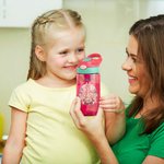 Borraccia da 475ml personalizzata con design di fiocco floreale in stile Peter Rabbit dotata di cannuccia regalo all'aperto di Pasqua per bambini