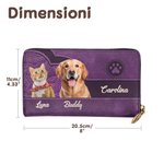 Portafoglio in pelle PU personalizzato in stile vintage con 1-3 animali e nomi con scomparti multipli regalo di viaggio per amanti degli animali